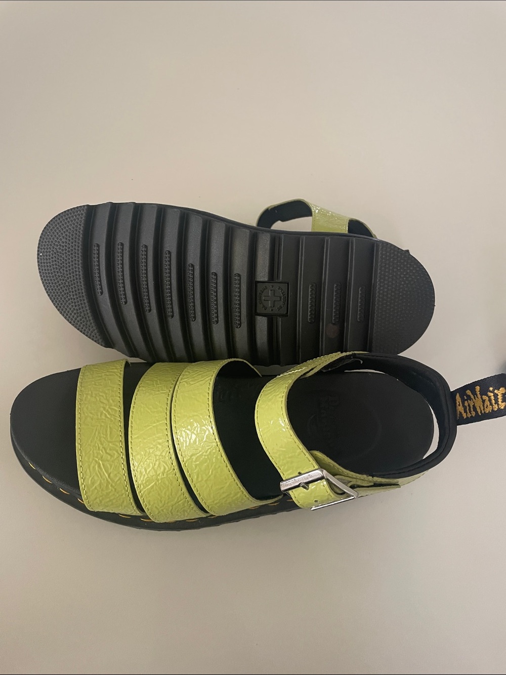 Dr. Martens Blaire Platform Quad Sandals NEW Lime Green - Picture 3 of 4